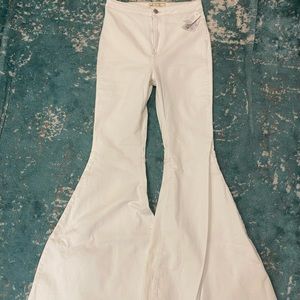 Free People white bell bottom jeans